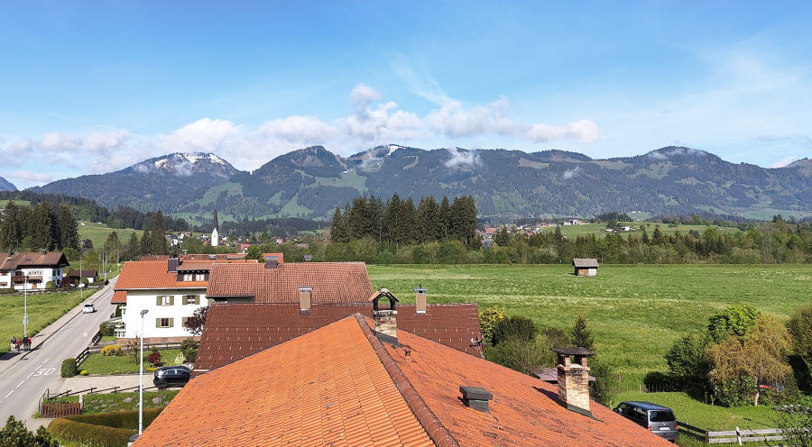 Aussicht vom Balkon Doppelzimmer Kanzelwand